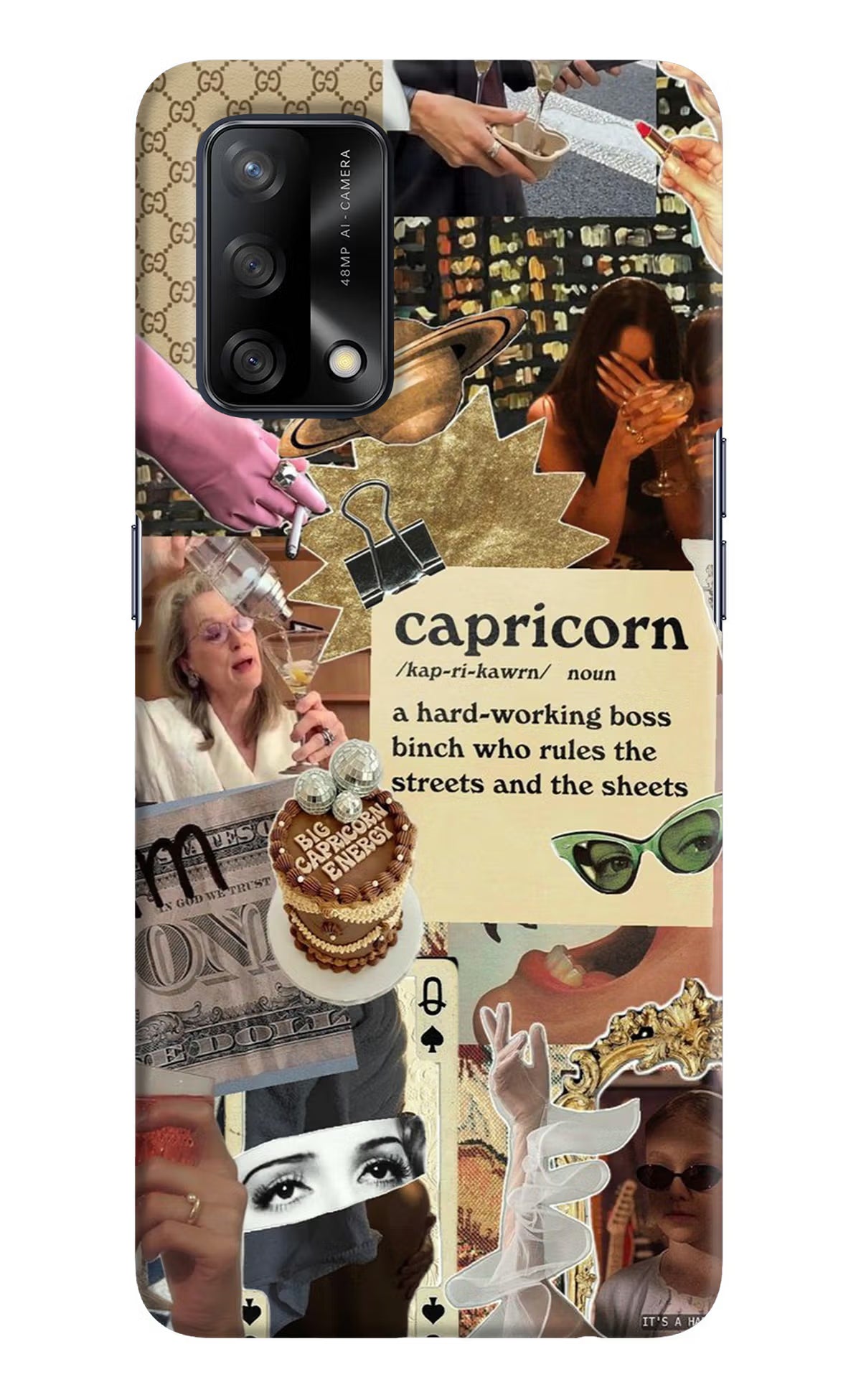 Capricorn Zodiac Oppo F19/F19s Hard Case Back Cover by Casekaro