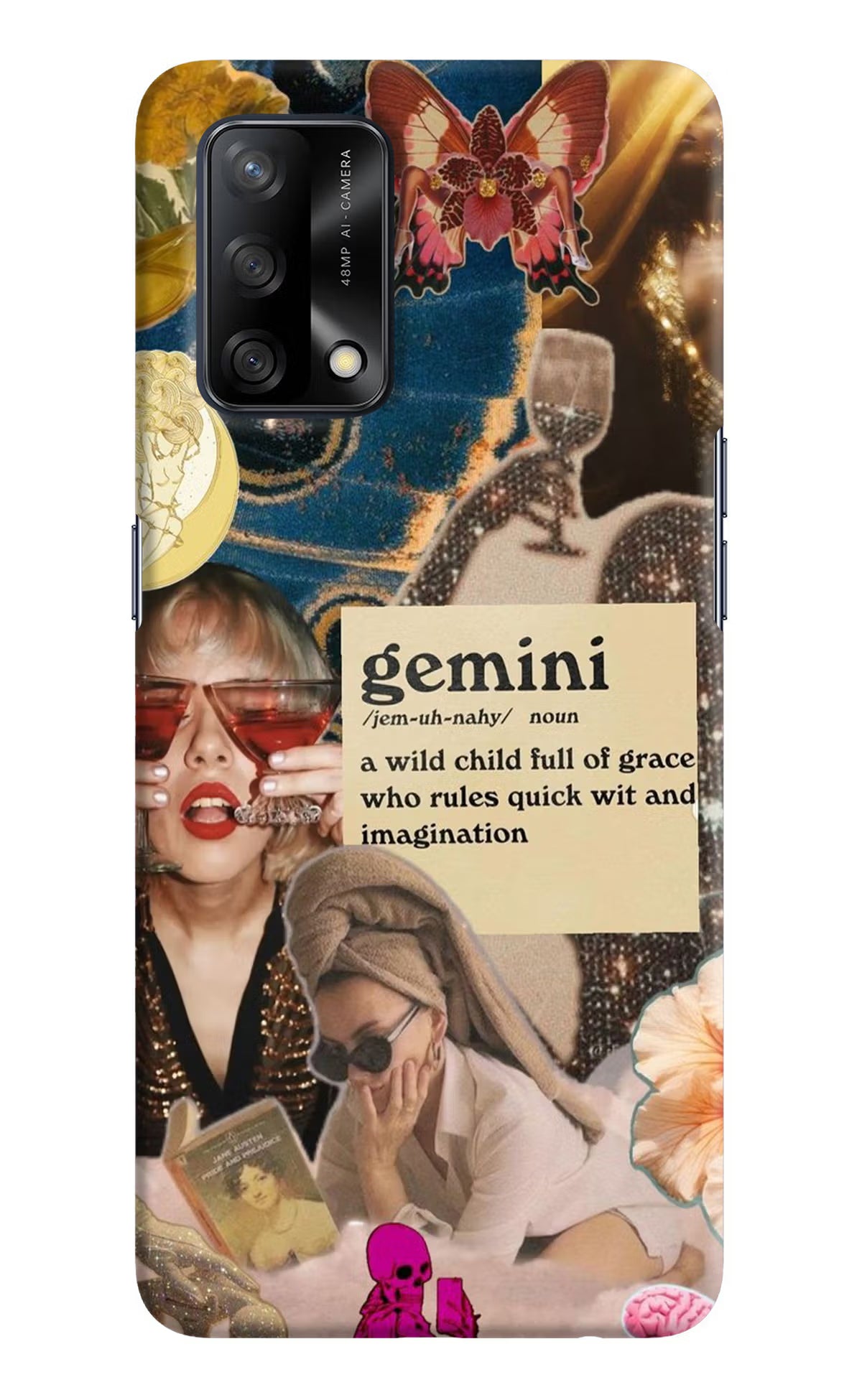 Gemini Zodiac Oppo F19/F19s Hard Case Back Cover by Casekaro
