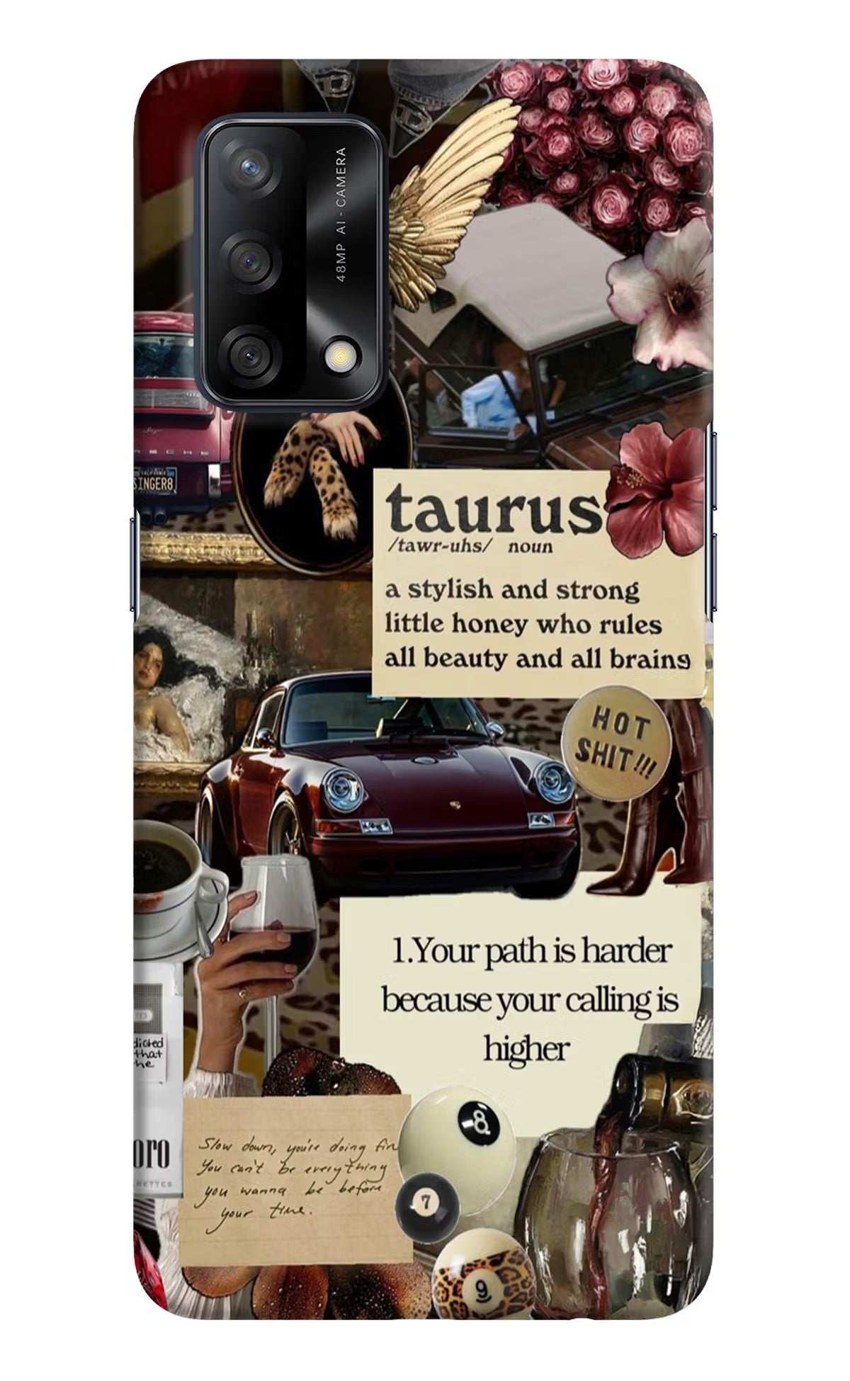 Taurus Zodiac Oppo F19/F19s Hard Case Back Cover by Casekaro