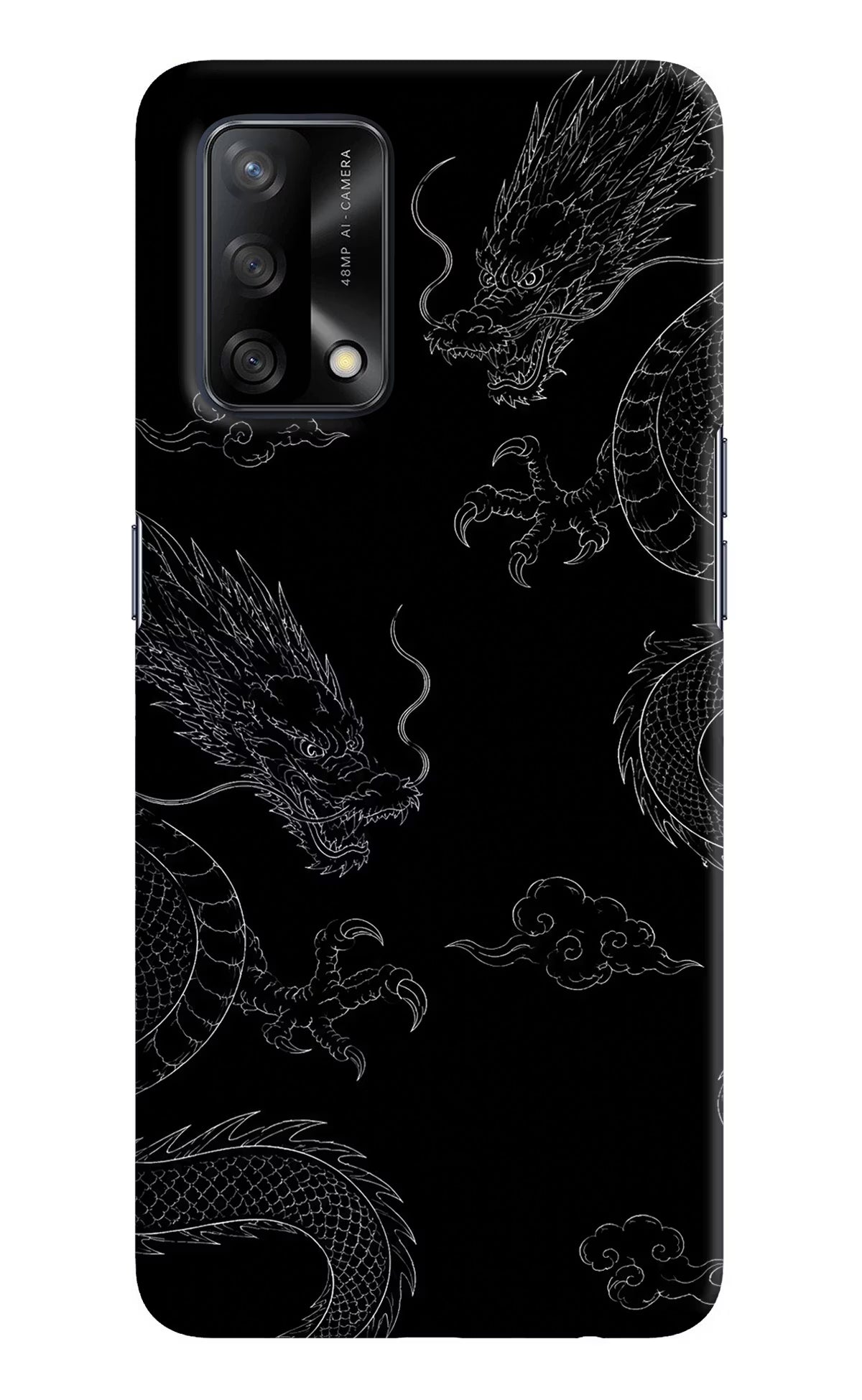 Twin Dragons Oppo F19/F19s Hard Case Back Cover by Casekaro