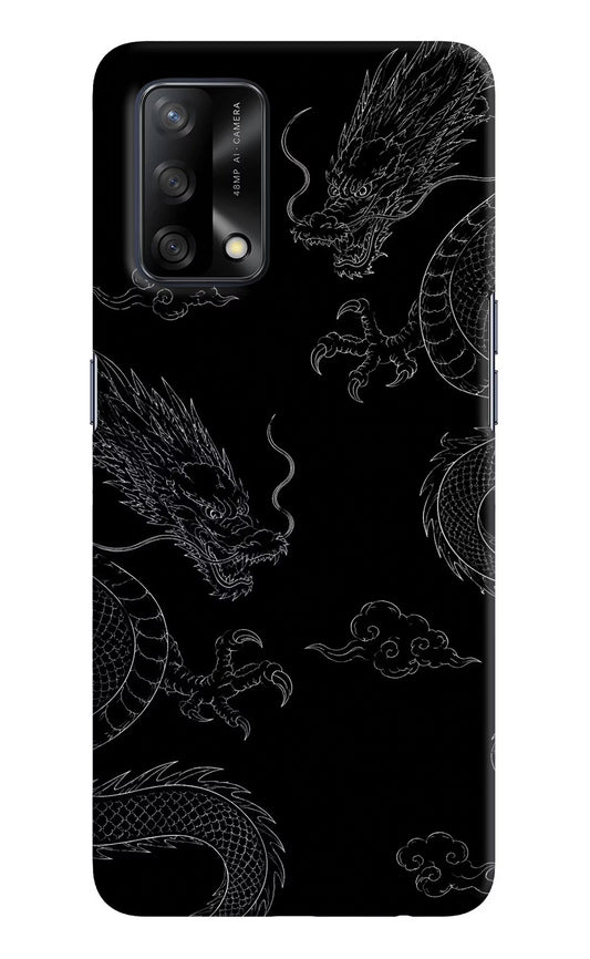 Twin Dragons Oppo F19/F19s Hard Case Back Cover by Casekaro