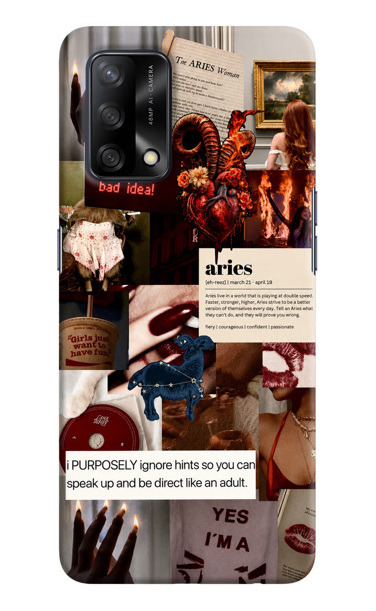 Zodiac Aries Oppo F19/F19s Back Cover