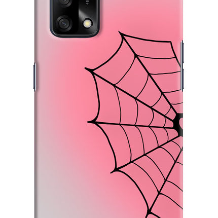 Pink Web Oppo F19/F19s Hard Case Back Cover by Casekaro