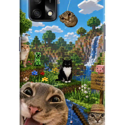 Minecraft Cat Chaos Oppo F19/F19s Hard Case Back Cover by Casekaro