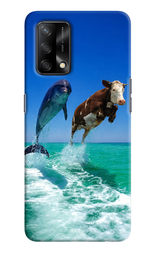 Dolphin vs Cow Oppo F19/F19s Hard Case Back Cover by Casekaro
