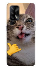 Silly Cat Call Oppo F19/F19s Hard Case Back Cover by Casekaro