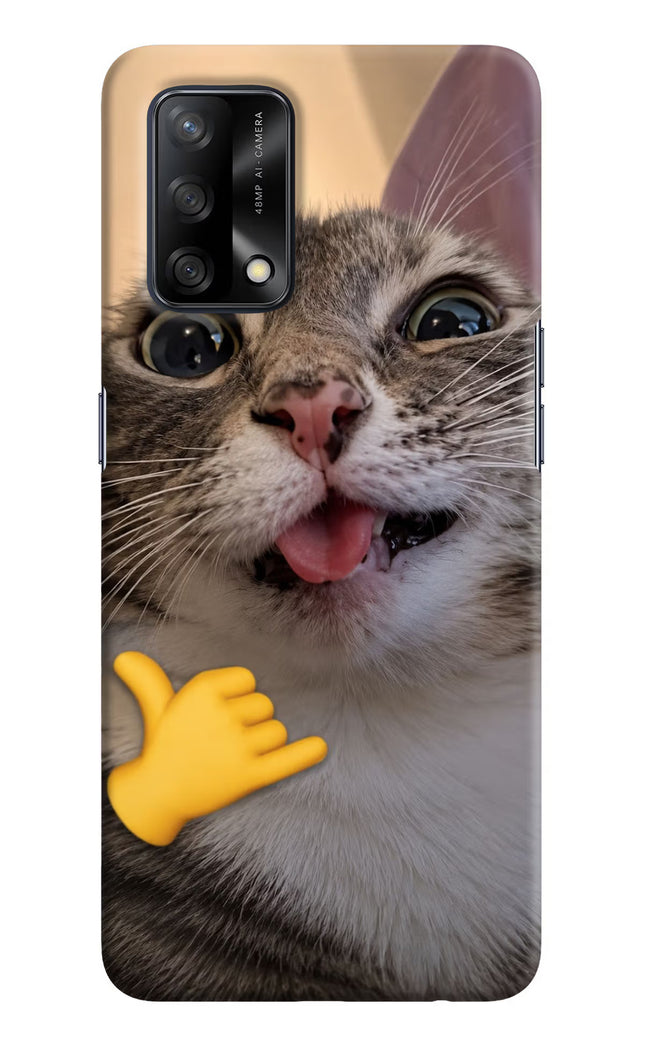 Silly Cat Call Oppo F19/F19s Hard Case Back Cover by Casekaro