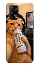 Gamer Cat Energy Oppo F19/F19s Hard Case Back Cover by Casekaro