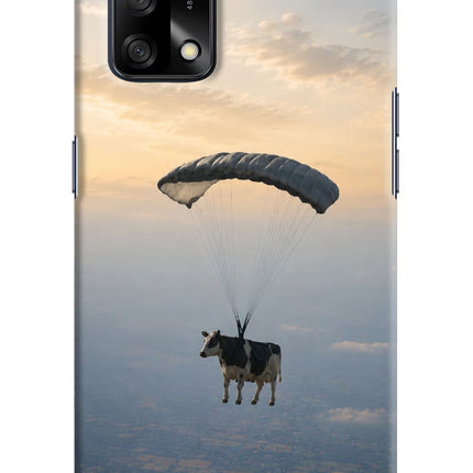 Skydiving Cow Oppo F19/F19s Hard Case Back Cover by Casekaro