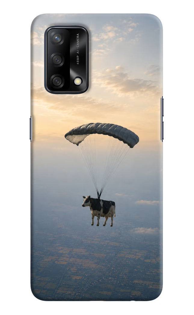 Skydiving Cow Oppo F19/F19s Hard Case Back Cover by Casekaro