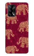 Maroon Elephant Oppo F19/F19s Hard Case Back Cover by Casekaro