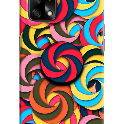 Spiral Pattern Oppo F19/F19s Pop Case by Casekaro