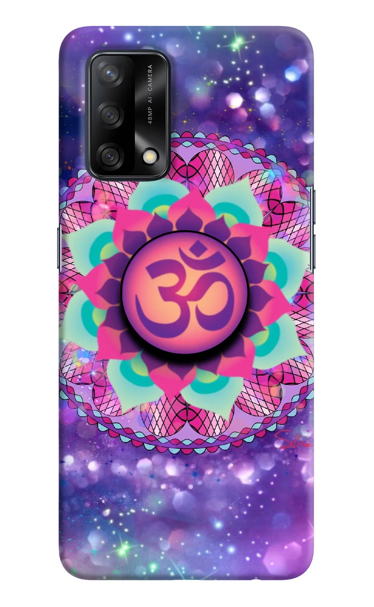 Om Purple Oppo F19/F19s Pop Case by Casekaro