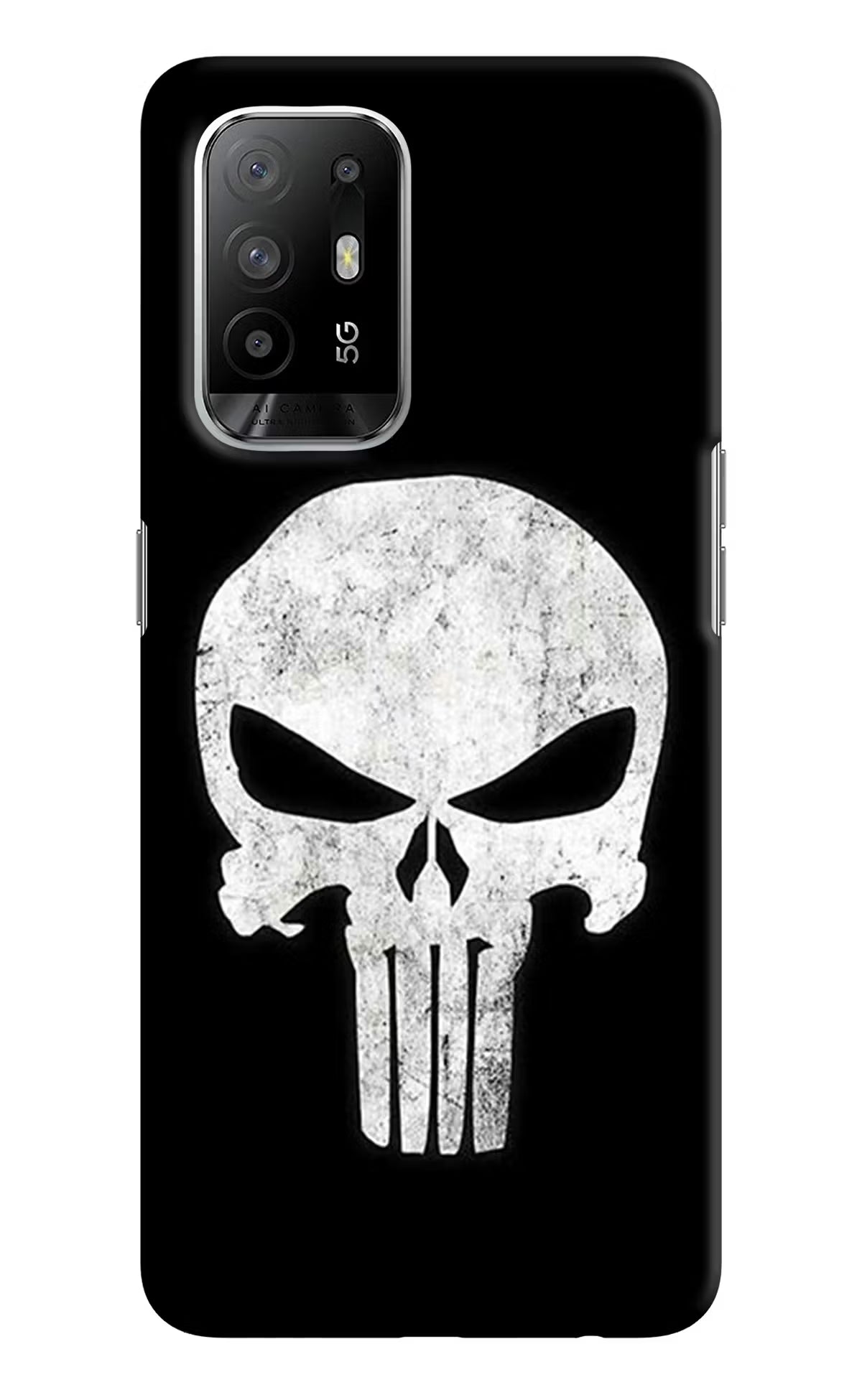 Punisher Skull Oppo F19 Pro+ Hard Case Back Cover by Casekaro