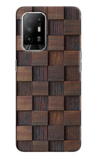 Wooden Cube Design Oppo F19 Pro+ Hard Case Back Cover by Casekaro