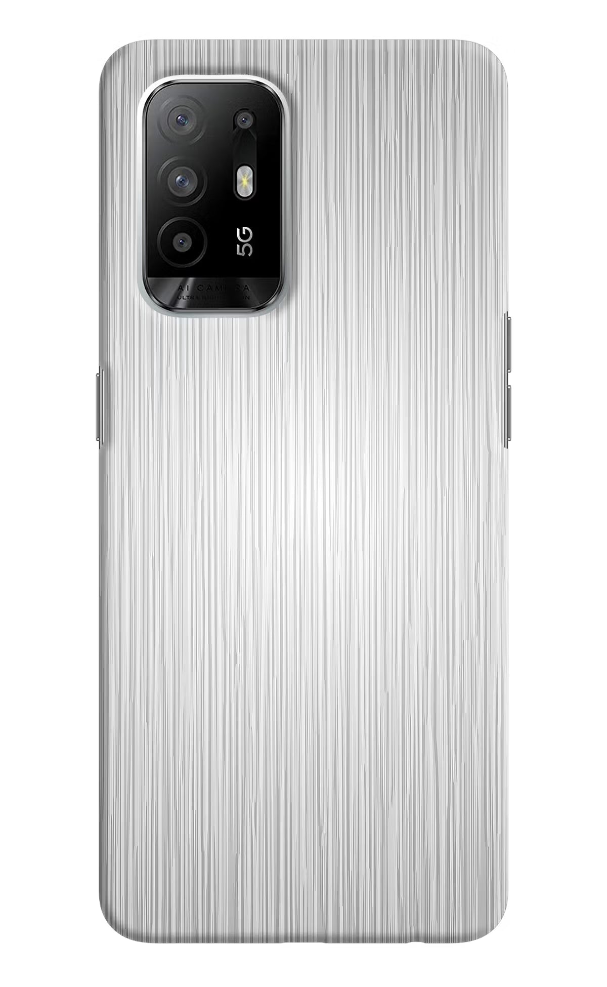 Wooden Grey Texture Oppo F19 Pro+ Hard Case Back Cover by Casekaro