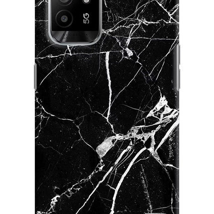 Black Marble Pattern Oppo F19 Pro+ Hard Case Back Cover by Casekaro
