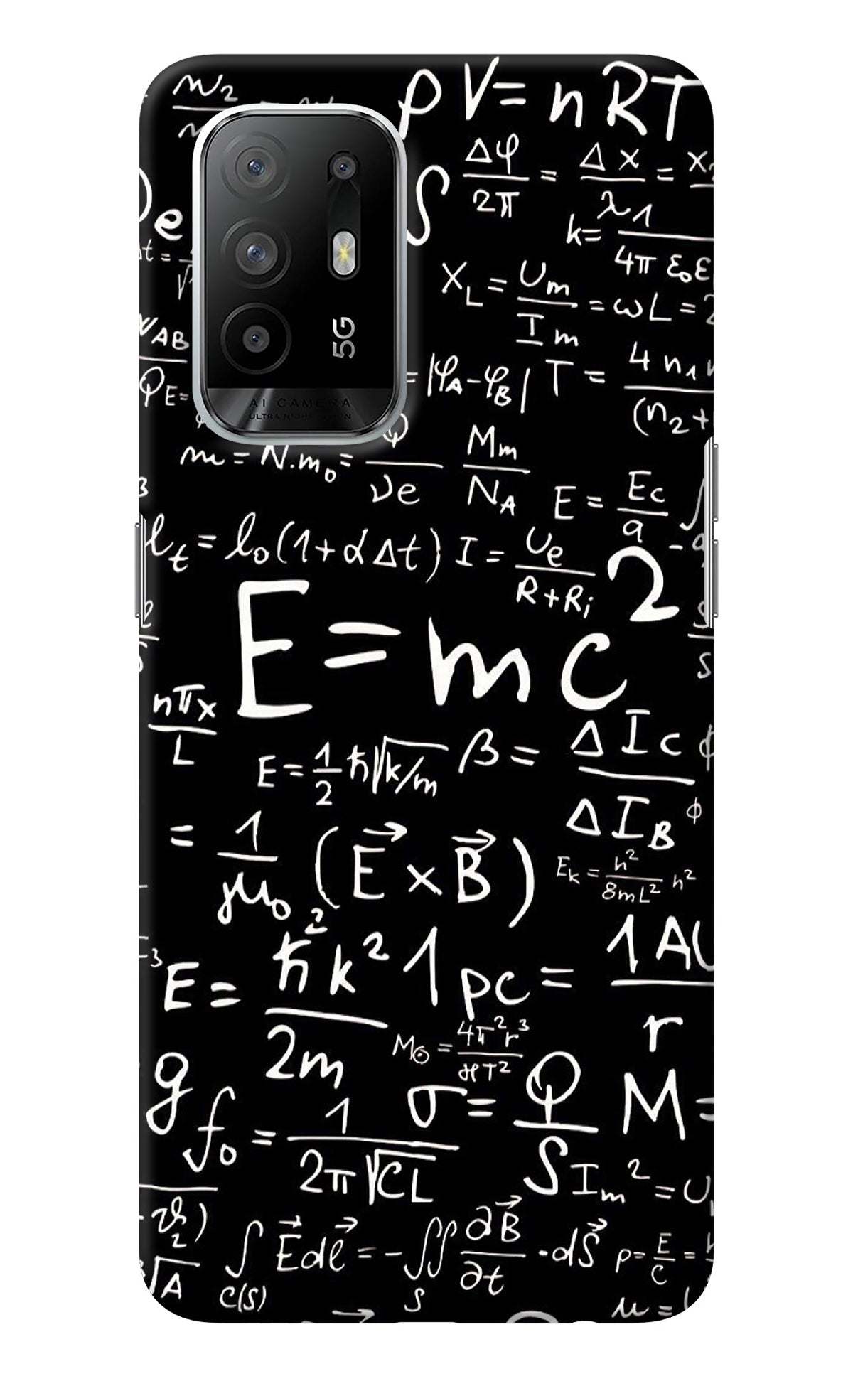 Physics Albert Einstein Formula Oppo F19 Pro+ Back Cover