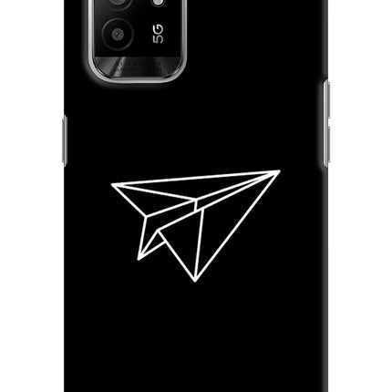 Paper Plane White Oppo F19 Pro+ Hard Case Back Cover by Casekaro
