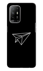 Paper Plane White Oppo F19 Pro+ Hard Case Back Cover by Casekaro