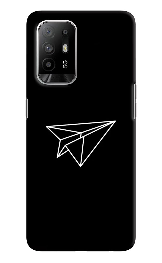Paper Plane White Oppo F19 Pro+ Hard Case Back Cover by Casekaro