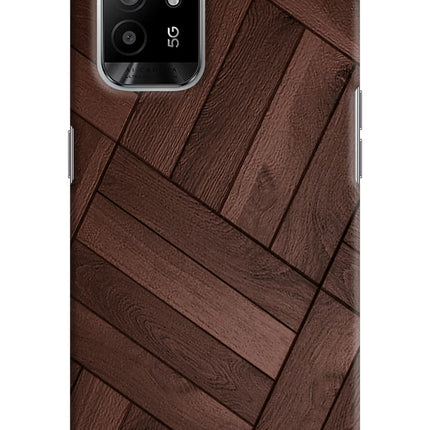 Wooden Texture Design Oppo F19 Pro+ Hard Case Back Cover by Casekaro