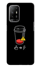 Coffee Oppo F19 Pro+ Hard Case Back Cover by Casekaro