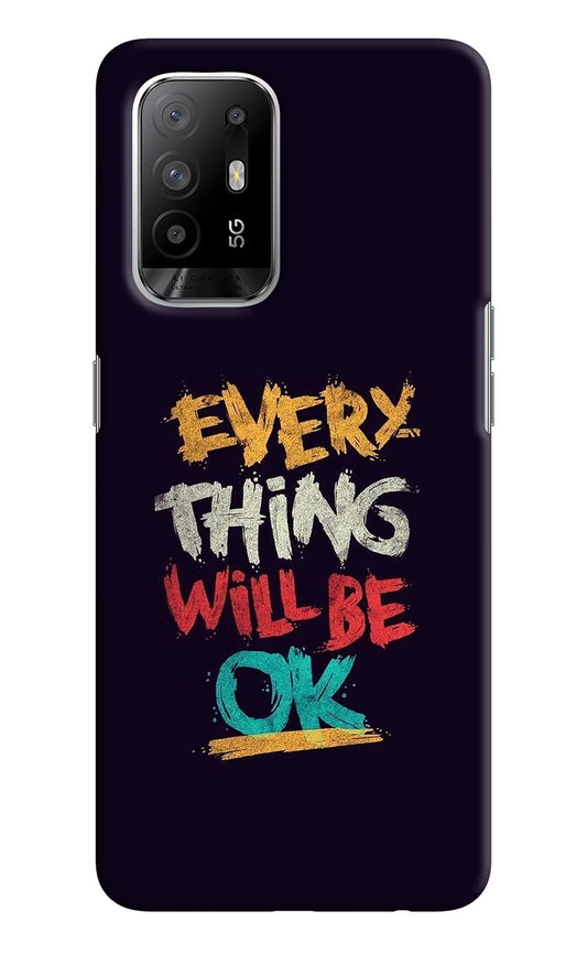 Everything Will Be Ok Oppo F19 Pro+ Hard Case Back Cover by Casekaro