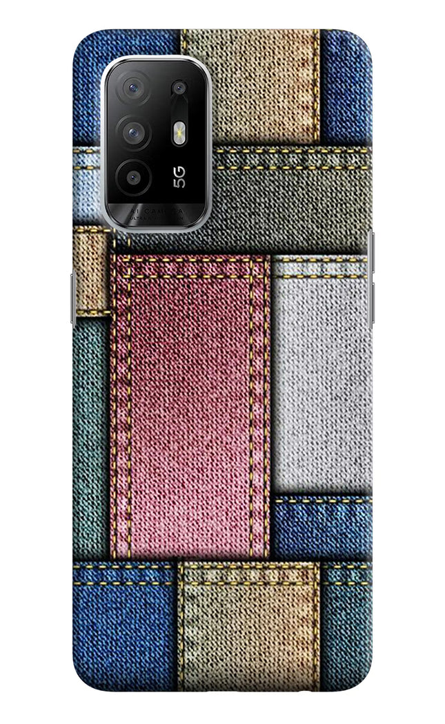 Multicolor Jeans Oppo F19 Pro+ Hard Case Back Cover by Casekaro