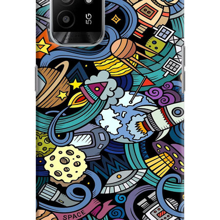 Space Abstract Oppo F19 Pro+ Hard Case Back Cover by Casekaro