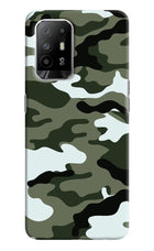 Camouflage Oppo F19 Pro+ Hard Case Back Cover by Casekaro