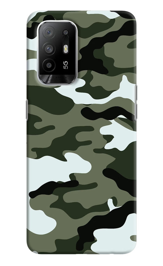 Camouflage Oppo F19 Pro+ Hard Case Back Cover by Casekaro