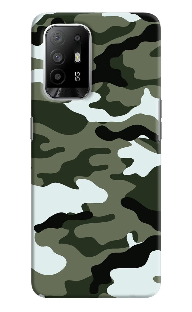 Camouflage Oppo F19 Pro+ Hard Case Back Cover by Casekaro