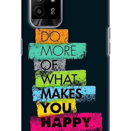 Do More Of What Makes You Happy Oppo F19 Pro+ Hard Case Back Cover by Casekaro
