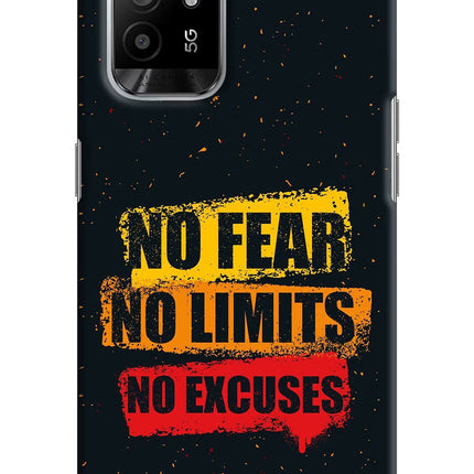 No Fear No Limits No Excuse Oppo F19 Pro+ Hard Case Back Cover by Casekaro