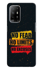 No Fear No Limits No Excuse Oppo F19 Pro+ Hard Case Back Cover by Casekaro