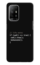 Life Motto Code Oppo F19 Pro+ Hard Case Back Cover by Casekaro