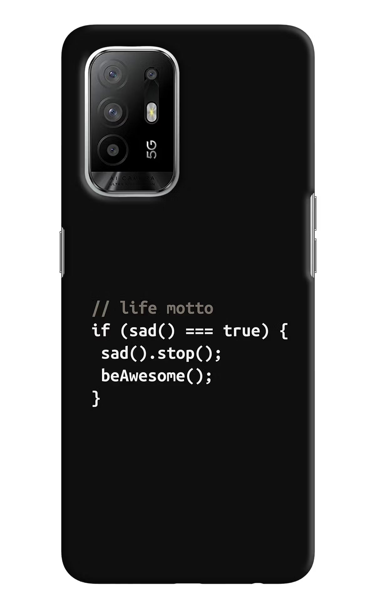 Life Motto Code Oppo F19 Pro+ Hard Case Back Cover by Casekaro