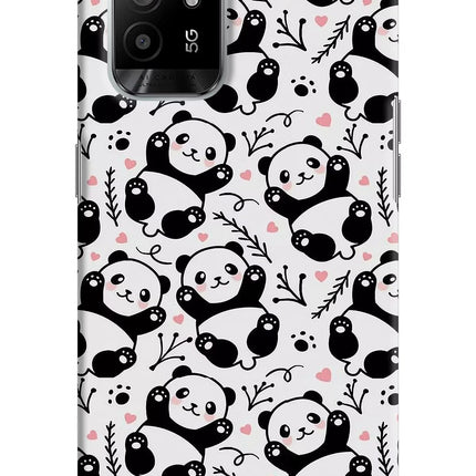 Cute Panda Oppo F19 Pro+ Hard Case Back Cover by Casekaro