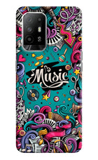 Music Graffiti Oppo F19 Pro+ Hard Case Back Cover by Casekaro