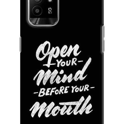 Open Your Mind Before Your Mouth Oppo F19 Pro+ Hard Case Back Cover by Casekaro