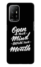 Open Your Mind Before Your Mouth Oppo F19 Pro+ Hard Case Back Cover by Casekaro