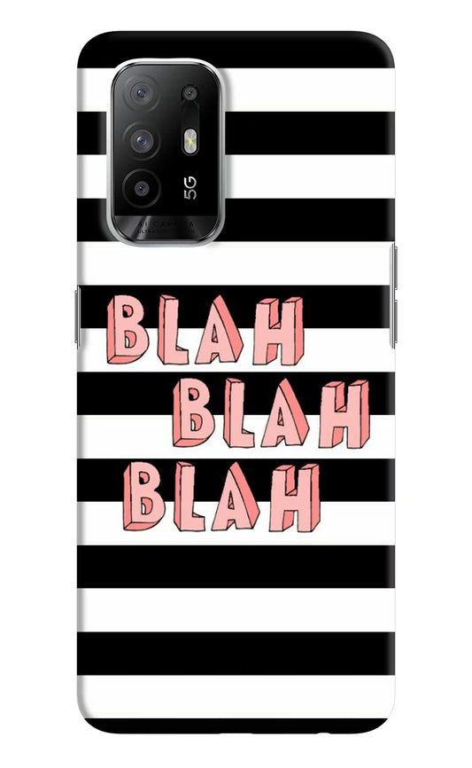 Blah Blah Blah Oppo F19 Pro+ Hard Case Back Cover by Casekaro