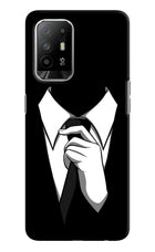 Black Tie Oppo F19 Pro+ Hard Case Back Cover by Casekaro