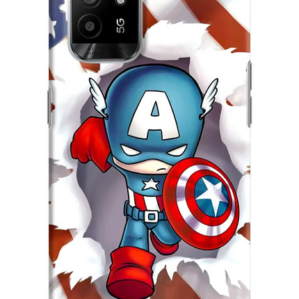 Captain America Oppo F19 Pro+ Hard Case Back Cover by Casekaro