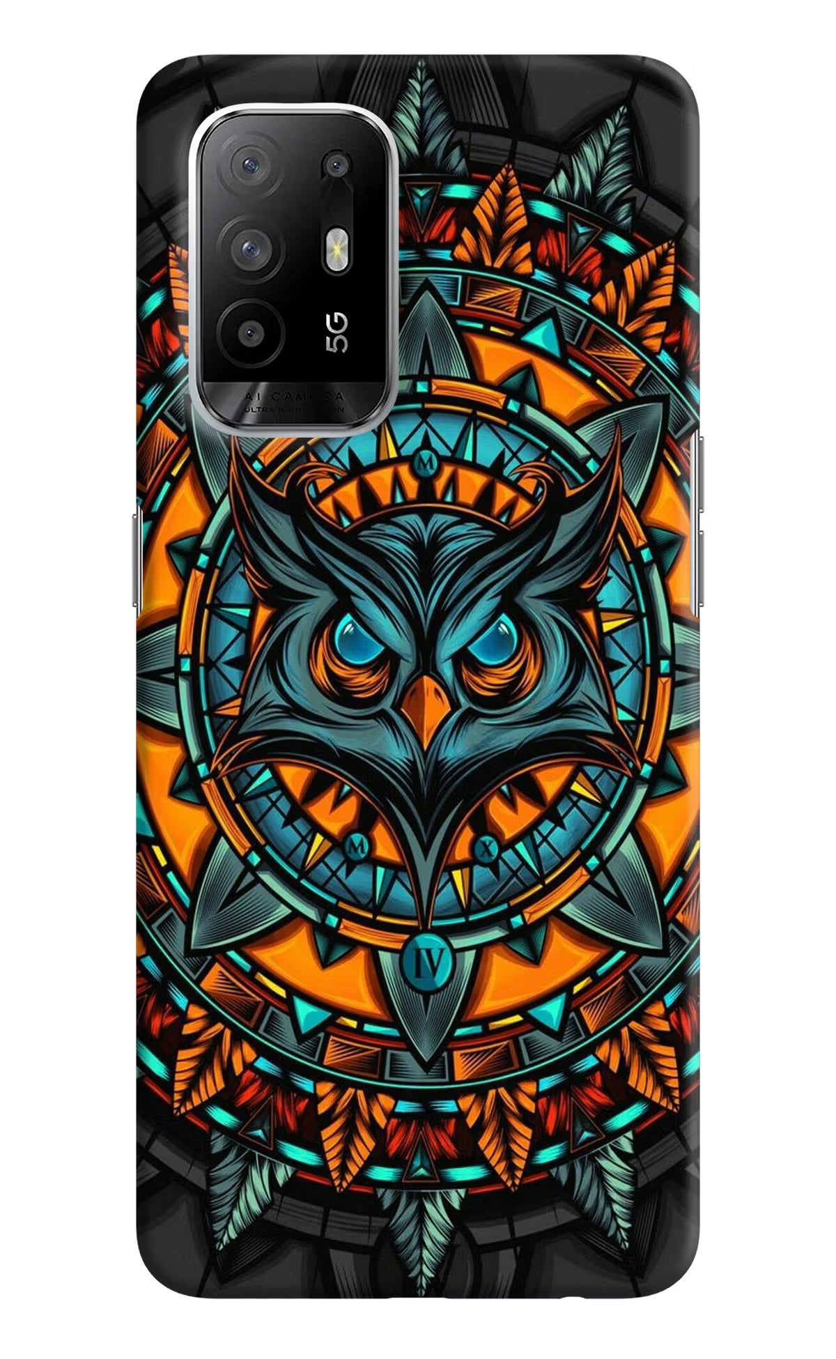 Angry Owl Art Oppo F19 Pro+ Hard Case Back Cover by Casekaro