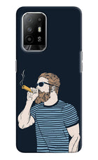 Smoking Oppo F19 Pro+ Hard Case Back Cover by Casekaro