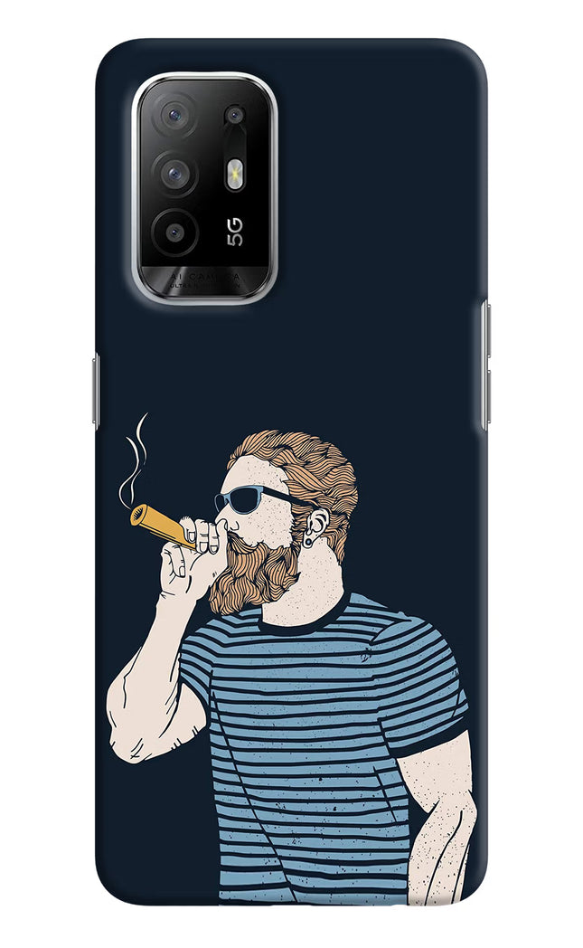 Smoking Oppo F19 Pro+ Hard Case Back Cover by Casekaro