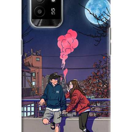 Chilling Couple Oppo F19 Pro+ Hard Case Back Cover by Casekaro