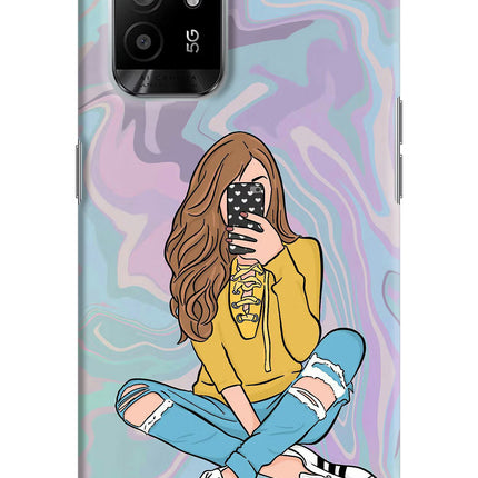 Selfie Girl Oppo F19 Pro+ Hard Case Back Cover by Casekaro